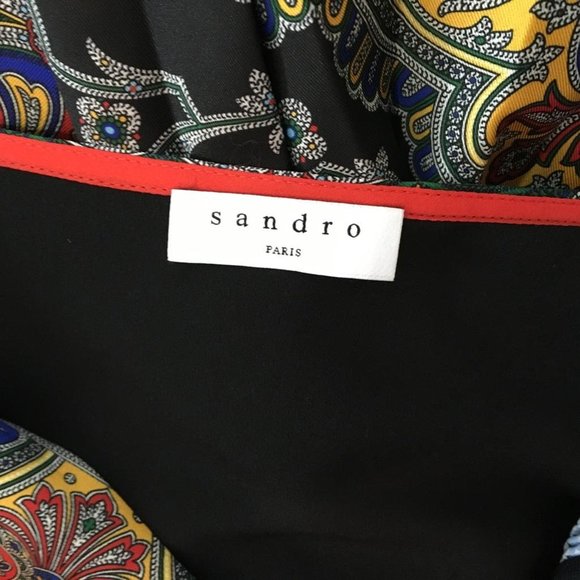 SANDRO PARIS WOMEN DRESS MULTICOLOR SIZE 42 GI11 - Picture 8 of 9